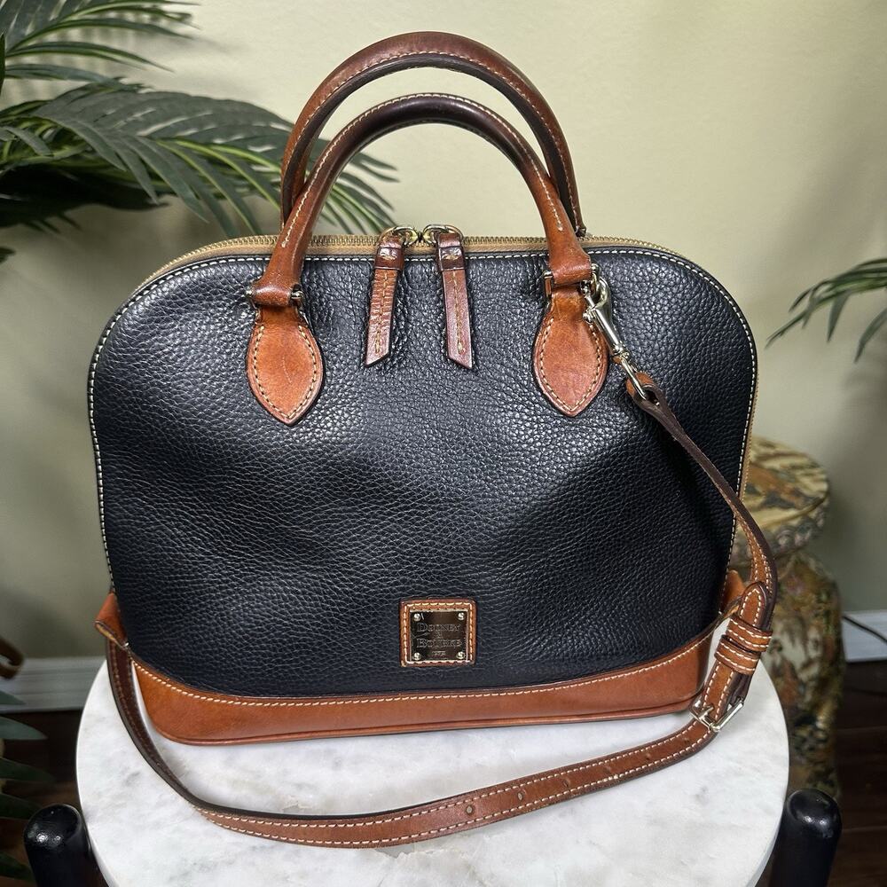 Dooney & Bourke Satchel All Weather Leather Pebbled shoulder strap Flaws - Picture 14 of 16